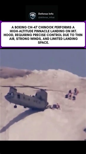 CH-47 Chinook pinnacle landing on Mt. Hood (2018)