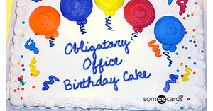Cake Card: Obligatory Office Birthday Cake