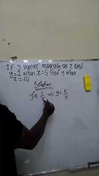INVERSE VARIATION #maths #variations #education