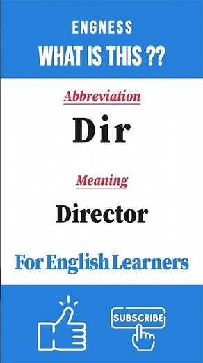 Dir Meaning