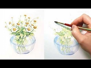 [ 수채화 | 들국화그리기 ] How to paint watercolor • Painting • 꽃그림 • 꽃일러스트