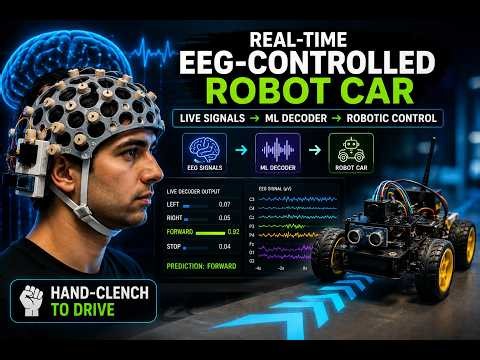 Real-Time EEG-Controlled Robot Car | ML Decoder + Live BCI Demo