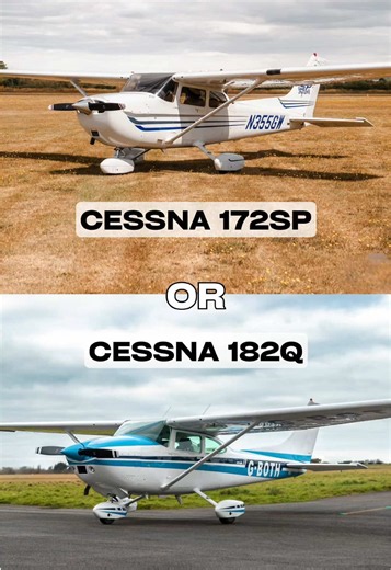 Cessna 172SP vs Cessna 182Q 🤝 Which are you choosing? Visit our website to view our full inventory, or get in touch with the team today 📲 • • • • #cessna #182Q #cessna172 #avgeek #generalaviation * Performance varies with altitude, temperature and aircraft weight
