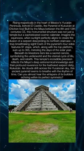 Chichen Itza's El Castillo: Maya's Celestial Calendar in Stone! #shorts