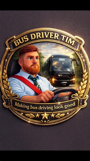 Bus driver Tim Sticker #coachdriver #bus #busdriversoftiktok #ontheroad #onthebuses @Busdrivertim 🐐
