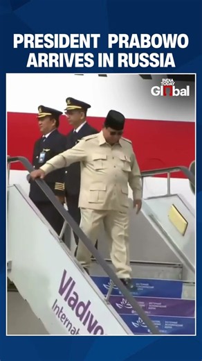 Indonesia President Prabowo Subianto Arrives in Russia for Eastern Economic Forum
