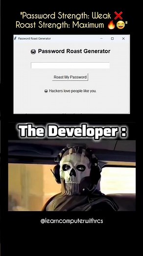 World's Most Savage Password Checker 😆#memes #funny #coding #shorts ‪@LearnComputerWithRCS‬