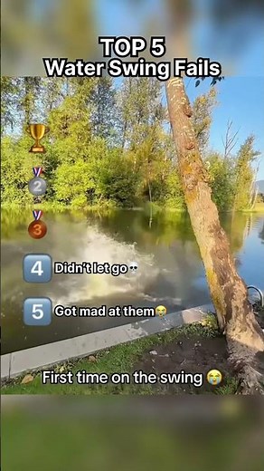 Ranking the funniest water swing fails out there, and the last one was so unexpected...😭😭