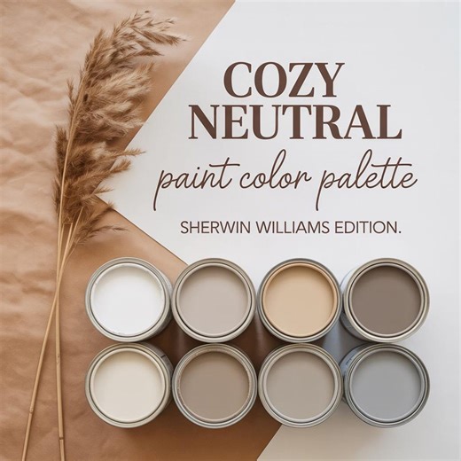 Sherwin Williams Cozy Neutral Paint Palette: Warm Whole House Colors - Etsy