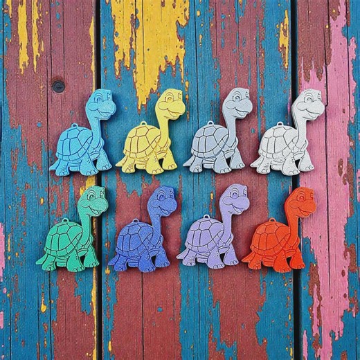 Turtle Keychain: Eco-friendly Tortoise Charm, Handmade in USA, 30 Colors - Etsy