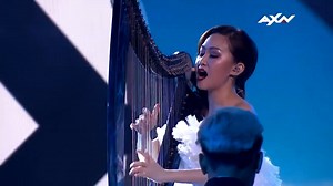 4.7K views · 100 reactions | Close your eyes and pretend it's Adele on tour. Indonesia, Vietnam and Korea's top belters come through with their best Adele tributes - featuring Skyfall on a harp, and 2 unique remixes of Rolling in the Deep. | Asia's Got Talent | Facebook