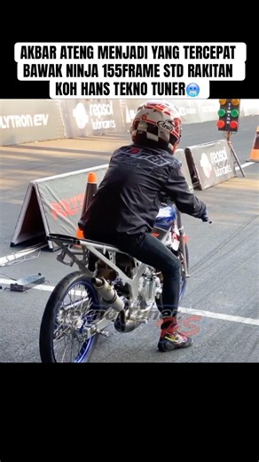 AKBAR ATENG BECOMES THE FASTEST RIDING THE KOH HANS TEKNO TUNER BUILT NINJA 155 STD FRAME #teknot...