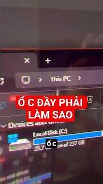 Dọn ổ đĩa C khi đầy chỉ trong 2 nốt nhạc #viral #congnghe #pctips #windows #pc