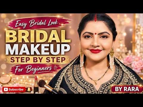 STEP BY STEP BRIDALMAKEUP FOR BEGINNERS | MAKEUP TUTORIAL | BRIDAL MAKEUP LOOK | HOW TO DO MAKEUP