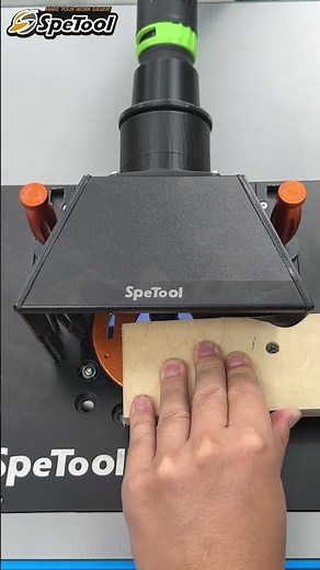Trimming the edges of my cutting board with our SpeTool router plate