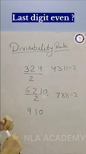 Divide by 2 Like a Pro | Even Number Secret Trick! #mathstricks #divisibilityrule#divisiontricks#ssc