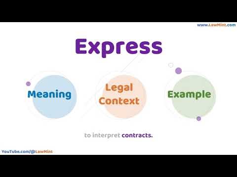 Express Meaning Legal Context & Example Legal Terms Simplified @LawMint