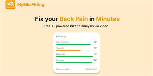 MyBikeFitting: Free AI bike fitting via webcam or video | Product Hunt