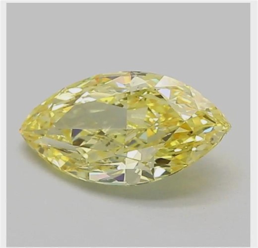 Yellow Marquise Lab Grown Diamond: VS Clarity, CVD/HPHT Loose Stone