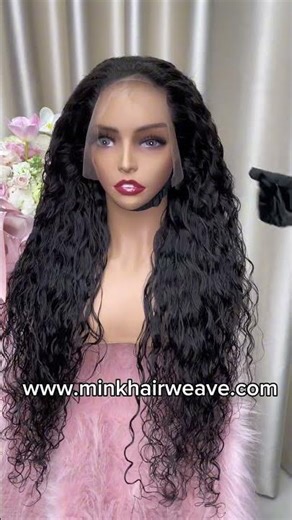 Water Wave HD & Transparent Lace Wig 100% human hair high quality #waterwave #hairstyle #wavyhair