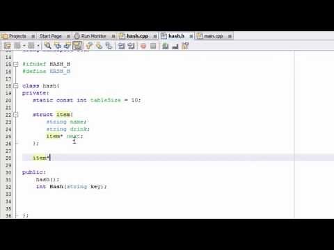 How to Create A Hash Table Project in C++ , Part 4 , Creating the Basic Structure of the Hash Table