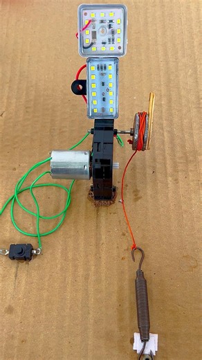 Powering meter light using spring toy engine#shorts#shortsfeed