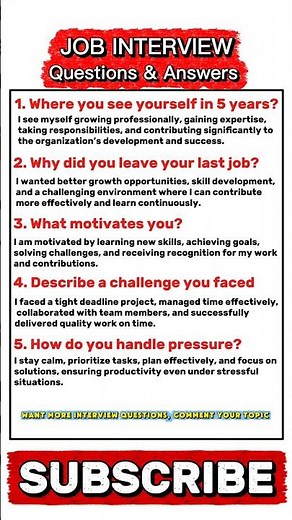5 Interview Questions You MUST Know 😳 | Best Answers