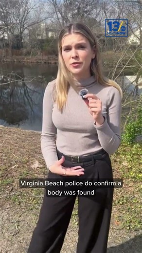 Virginia Beach Police say a body was found in a pond off Foxwood Drive