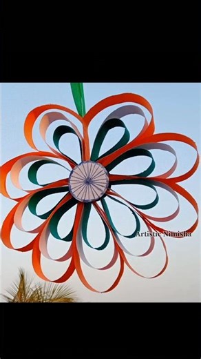 “Easy Republic Day craft anyone can make 🇮🇳✨”#tricolour paper craft#Indian flag decoration