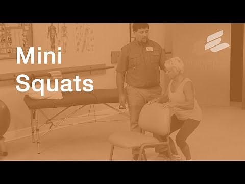 Mini Squats - Knee Exercise 5 of 6 - Physical Therapy Rehab (Video)