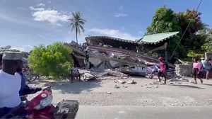 At least 304 people have died and over 1,800 were injured after a powerful earthquake struck Haiti on Saturday, the country's civil protection agency said. Haiti's Prime Minister Ariel Henry declared a month-long state of emergency, and promised to mobilize all available government resources to help victims in the affected areas. | CGTN