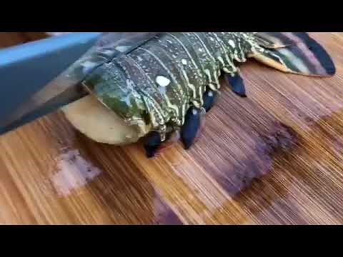 How to cut a lobster tail