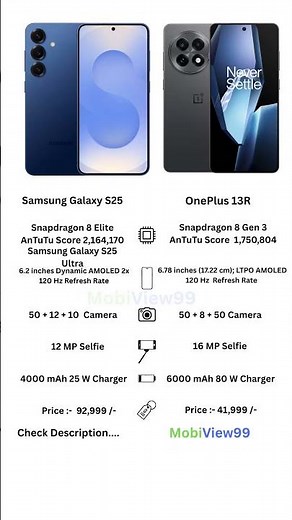 Samsung Galaxy S25 vs OnePlus 13R 🔥 Flagship King vs Battery Beast 😳⚡📱