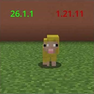1.21.11 vs 26.1.1 vauvamobit Minecraftissa (kaikki-mobit versio) #minecraft #nowvsthen #gaming