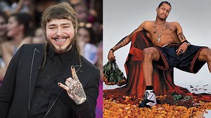 Allen Iverson celebrates with Post Malone as“White Iverson” hits a billion