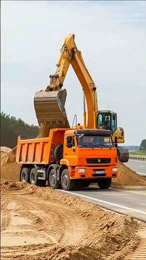 Mobil Dam Truk Oleng Nabrak Pohon !😱 Aksi Truk Pasir Dump Truck dan Excavator Besar ! #truckspotting