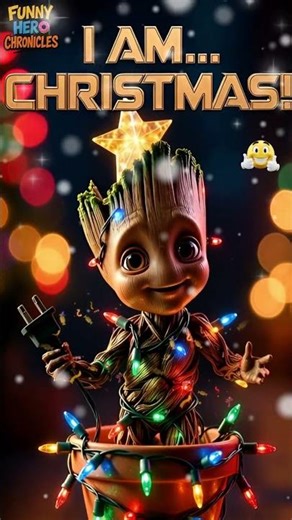 Baby Groot becomes a Christmas Tree! 🌲💡 | Marvel Shorts #shorts