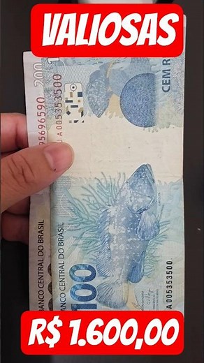 🔥Cédulas raras que valem ouro❗ Notas valiosas de 100 reais e de 200 reais