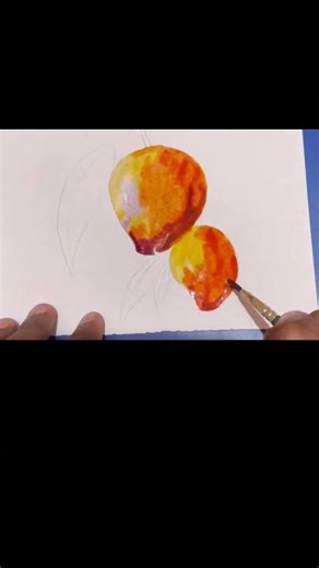Easy WaterColor # Watercolor Mango tutorial# Mango painting