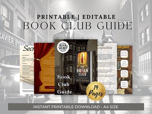 The Briar Club Book Club Kit – an Unforgettable Book Club Experience | Book World Club | Book Guide - Etsy