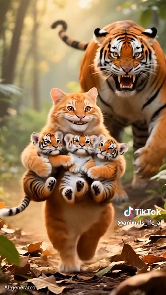 Gangster Cat Meets Tigers in Hilarious 3D Animation