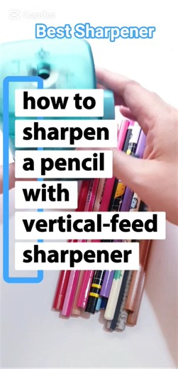 how to sharpen pencils with vertical feed sharpener ✏ manual stationery #howto