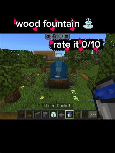 Minecraft wood fountain build ⛲#minecraft #shots #minecraftbuild #viral #populer