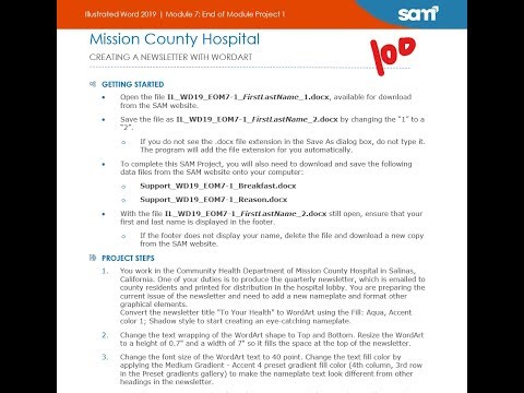 Illustrated Word 2019 | Module 7: End of Module Project 1