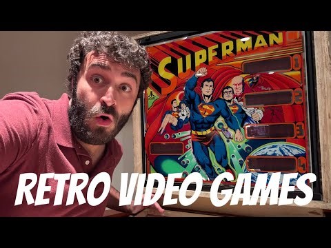 VINTAGE Superman Pinball Machine + RETRO Superman Arcade Machine Cabinet Review