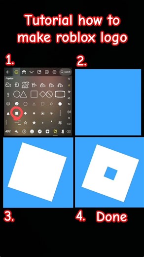 Tutorial how to make roblox logo #robloxlogo #games #roblox #tutorial