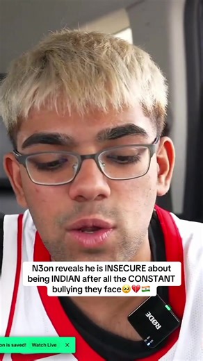 N3on reveals he is INSECURE about being INDIAN after all the CONSTANT bullying they face🥺💔🇮🇳 #n3on #indian #fyp