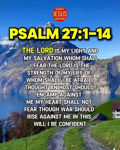 PSALM 27:1-14 | BIBLE READING AUDIO | BIBLE VERSES FOR STRENGTH AND PEACE OF MIND | PSALM 27 KJV