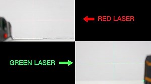 Qooltek Selbstnivellierender Grüner Linienlaser, Kreuzlinienlaser mit Horizontalem & Vertikalem Strahl, IP54 Laser Wasserwaage für Innen & Außen - Inkl. 2 AA Batterien