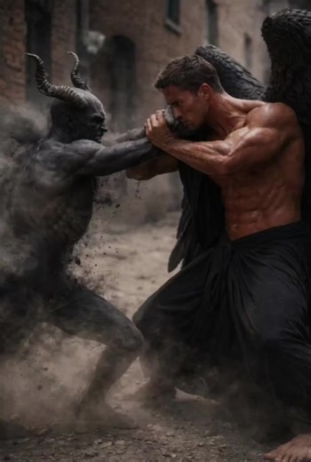 ANGEL VS DEMON The battle between good and evil is real. When darkness attacks… Heaven fights back #angel #divineprotection #spiritualwarfare #demon #Youarenotalone